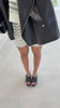 Black Faux Leather Platform Heels
