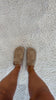Beige Fur Mules