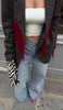 Checkered Fringed Blazer Lumina