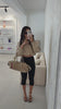 Beige Half-Zip Cropped Windbreaker